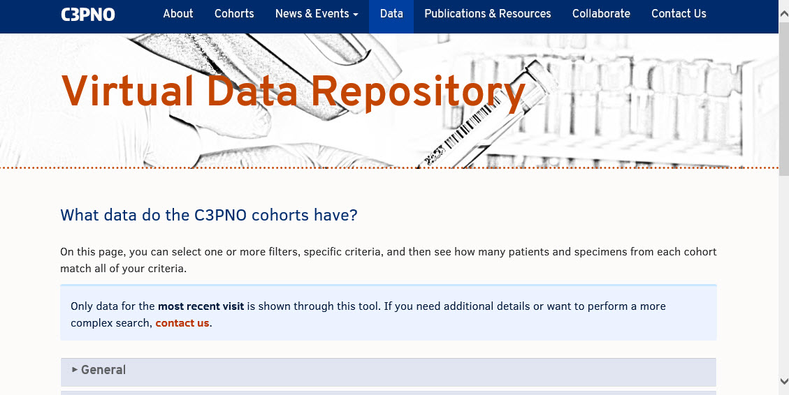 C3PNO Virtual Data Repository Search Tool Is Available For Use